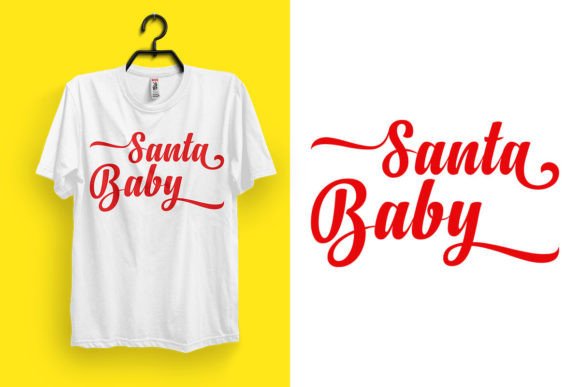 Santa Baby Typography Vector T-shirt Des Review